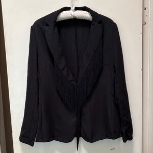 NEW Elegant Black Fringed Women's Jacket small
